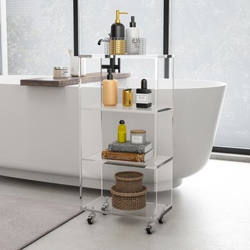 浴室置物架家用衛生間洗漱用品收納架簡約亞克力透明儲物收納柜子