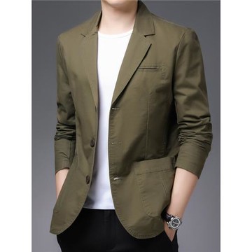 2026春秋季休閑純棉小西裝男士修身薄款外套韓版單西男裝便西服潮