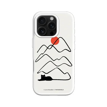 iPhone 16 Pro SolidSuit 白 - ilovedoodle (Lim Heng Swee) - Cat Landscape - Tail 貓咪尾巴