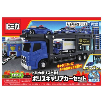 【小不點】多美 警察 出動! TOMICA警察運輸車組(附小車) 警察車 多美小汽車 模型車 生日 TM17598