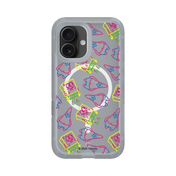 iPhone 16 AirX 流變灰 - 海綿寶寶 SpongeBob - 奇異筆觸Pattern