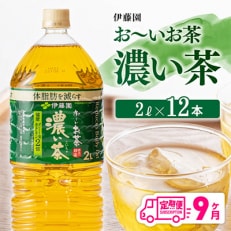 お～いお茶 濃い茶 2L×6本×2ケース(川南町)全9回