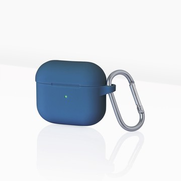 AirPods 3 保護殼/套 AirPods 3 保護套 無線藍牙耳機 保護殼 第3代 舒適矽膠 掛勾設計 適用 Apple 蘋果 - 質感藍