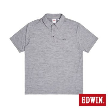 EDWIN 男裝 COOL FLEX 涼感短袖POLO衫-麻灰色