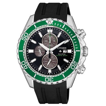 CITIZEN 星辰錶 CA0715-03E PROMASTER 限量光動能冒險極致潛水腕錶 /綠x黑 45mm