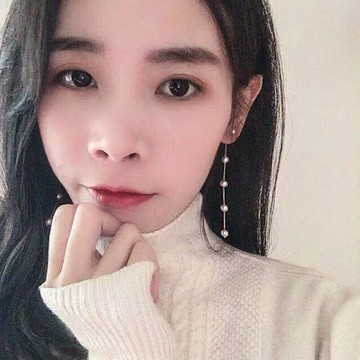 眼觀925銀針玫瑰金色珍珠流蘇耳線日韓簡約百搭輕奢氣質新款耳飾1入