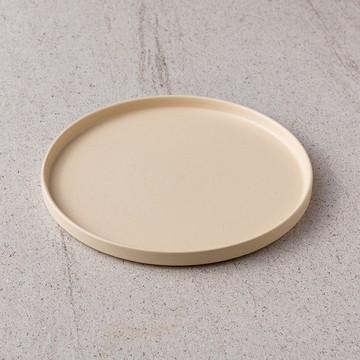 WAGA 簡約淡雅 26.5cm 陶瓷平盤｜嫩黃｜單品