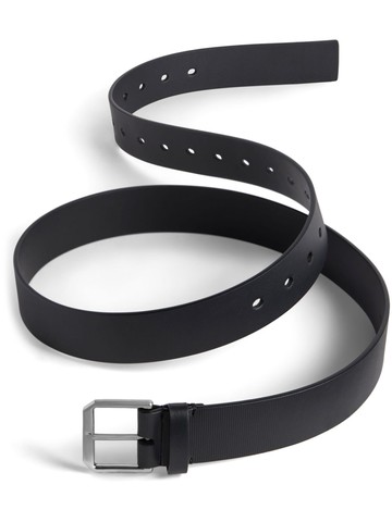 Balenciaga - textured-leather belt - women - Calf Leather - 95 - Black