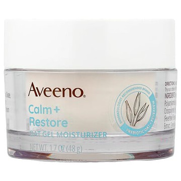 Aveeno, 舒緩 + 修護，燕麥凝膠保濕霜，敏感皮膚，無香，1.7 盎司（48 克）