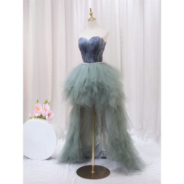 時尚前短后長晚禮服修身顯高成人禮生日聚會表演走秀年會主持晚裝