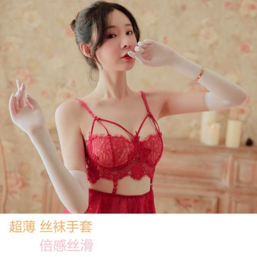 超薄絲滑性感長款偽娘cos絲襪手套男制服用品cd變裝女裝大佬衣服