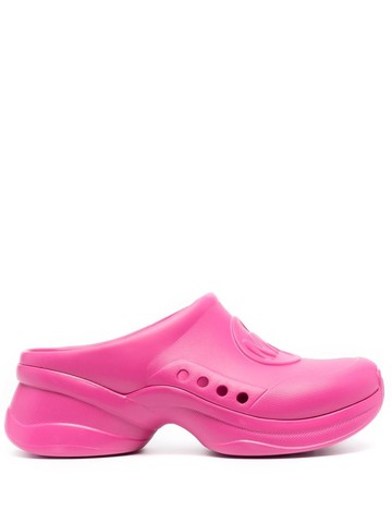 Michael Michael Kors - Wiley logo-print clogs - women - Rubber/Rubber/Rubber - 8 - Pink