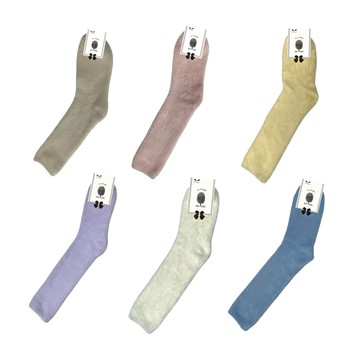 CA貂毛素色長襪-多色任選