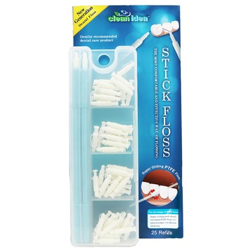 Clean Idea 齒科專門 雙節棍潔牙棒 可替換式牙線頭 輕易清潔牙縫  1組  25個