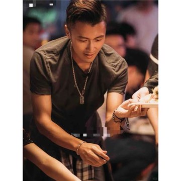 霆鋒鷹爪泰銀男士項鏈復古綠松羽毛鍍S925純銀吊墜疊戴高橋太角鏈