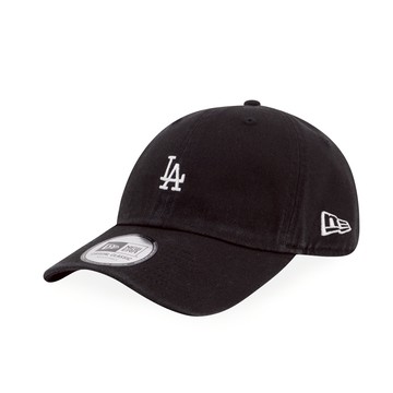 NEW ERA 男女 CASUAL CLASSIC ESSENTIAL MINI LOGO 洛杉磯道奇 黑  (布料做舊感) NE12324434
