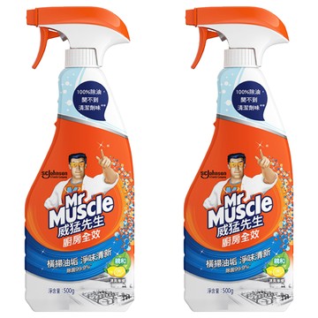 威猛先生廚房全效噴槍瓶 清爽檸檬 超強效配方融油  500g  2瓶