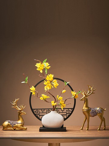 新中式花瓶擺件輕奢客廳插花電視柜玄關家居裝飾擺設喬遷新居禮品