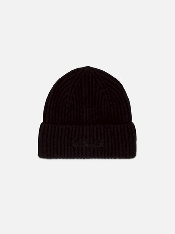 MC2 Saint Barth Woman Black Beanie With St. Barth Embroidery