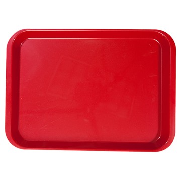 百貨King 350塑膠長方盤 - 耐用易清潔 多用途餐盤/托盤  35 x 26 x 3cm  紅色  1個