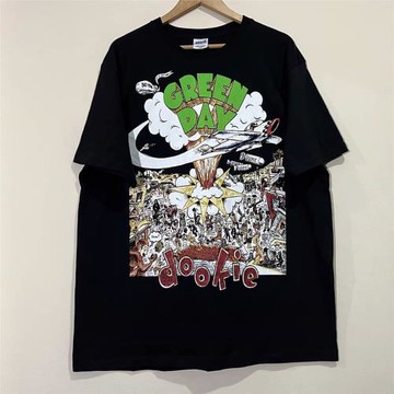 Green Day綠日樂隊短袖美式街頭風朋克搖滾潮流vintage男女Tee恤