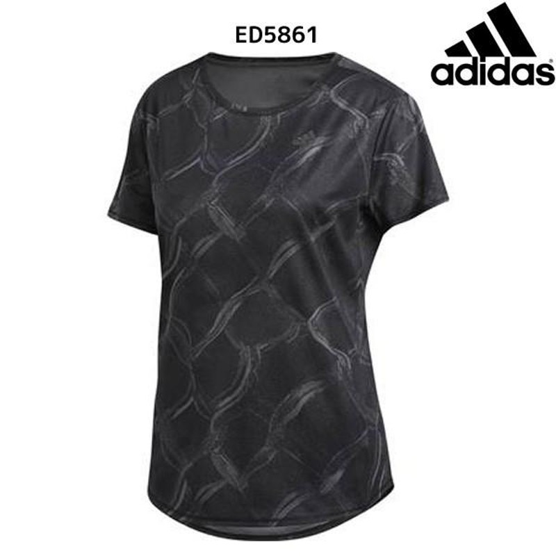 アディダス adidas ウィメンズ オウン ザ ラン AOP Tシャツ GDO75