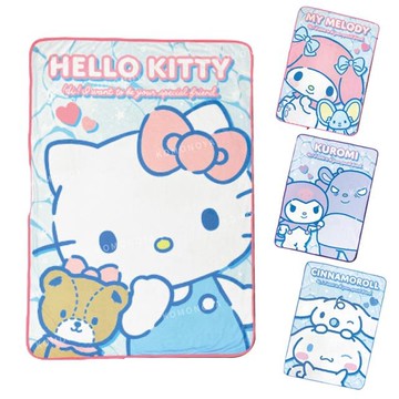 小禮堂 Sanrio 三麗鷗 涼感薄毯 100x140cm (好友款) Kitty 大耳狗 酷洛米