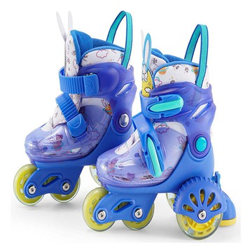 壹件代發兒童溜冰鞋輪滑鞋初學者滑輪鞋套裝閃光雙排旱冰鞋 【益三和】可開發票