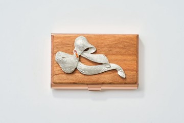 蝴蝶結_金工藝術品名片夾