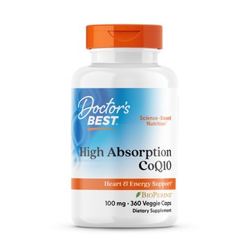 Doctor's Best High Absorption CoQ10 with BioPerine 100 mg - 360 Veggie Caps