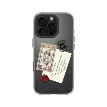 iPhone 16 Pro Clear Case（相機按鈕） 透明 - 哈利波特 Harry Potter - 入學信封和車票