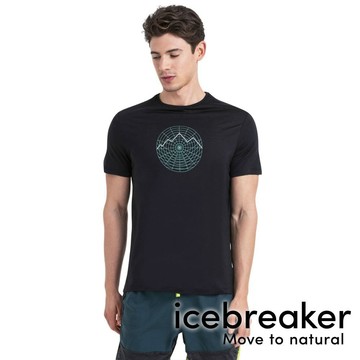 【icebreaker】Sphere Cool Lite男圓領短袖衣125-山谷『黑』戶外 運動 柔軟 舒適 羊毛 吸濕 排汗 抑味 控溫 0A56W5