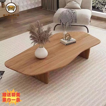 工廠直銷 免運 茶几 客廳茶几 茶桌 茶几 北歐侘寂風全實木創意茶幾小戶型客廳白蠟木茶臺簡易網紅原木茶桌特惠/開立發票 特價出 j222
