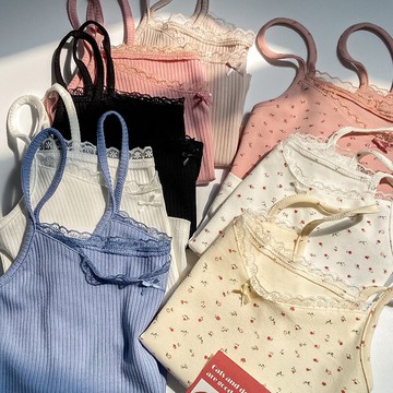 新款夏天穿搭蕾絲邊小吊帶設計感小眾外穿內搭辣妹輕歐美上衣