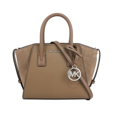 Michael Kors Avril 銀字素面皮革迷你二用包(浮木棕) 35F4S4VC0L DRFWD