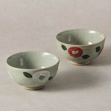 日本美濃燒 - 昭和山茶飯碗 - 任選對碗組(11.7cm)