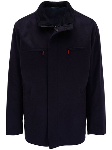 Kiton - concealed-fastening cashmere jacket - men - Cashmere - 56 - Blue