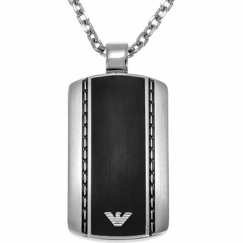 エンポリオアルマーニ ネックレス メンズ レディース シルバー ブラック Egs 通販 Lineポイント最大0 5 Get Lineショッピング