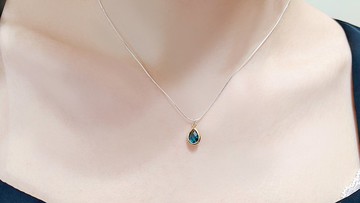 | 誕生石系列 |9月 藍寶石 925銀/14K包金項鍊 雙面戴 情人節禮盒