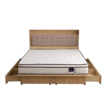 【本木】捷絲 貓抓皮靠枕插座房間三件組-雙大6尺 床墊+床頭+六抽床底