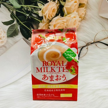 日本 日東紅茶 福岡產 草莓風味奶茶 沖泡奶茶 草莓奶茶 10本入｜全店$199免運