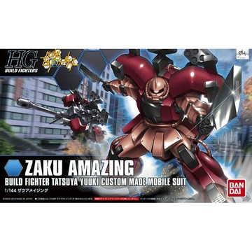 BANDAI 鋼普拉 鋼彈創鬥者 HGBF 1/144 #002 ZAKU AMAZING 驚異薩克 驚異紅薩克
