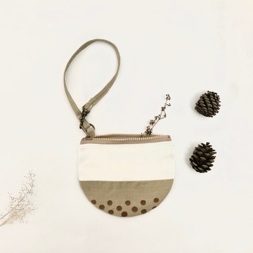 小零錢包-珍珠奶茶手掛月圓