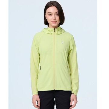 【WILDLAND荒野】女彈性冰絲涼感抗UV機能外套琉璃黃色