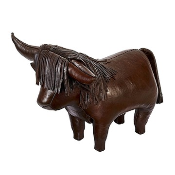 Highland Cow 高地牛 手工皮革凳（標準）