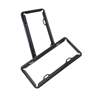 [快速出貨]【安伯特】碳纖卡夢七碼車牌框-2入 (牌照框 保護框 車牌) 男性禮物 男友禮物 爸爸禮物 生日禮物 交換禮物