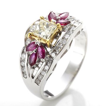 金工坊艷麗50分黃彩鑽戒 Fancy Light Yellow/ VS2