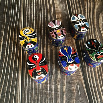 90年代老貨老北京景泰藍掐絲景泰藍庫存老粉盒 臉譜耳釘戒指盒