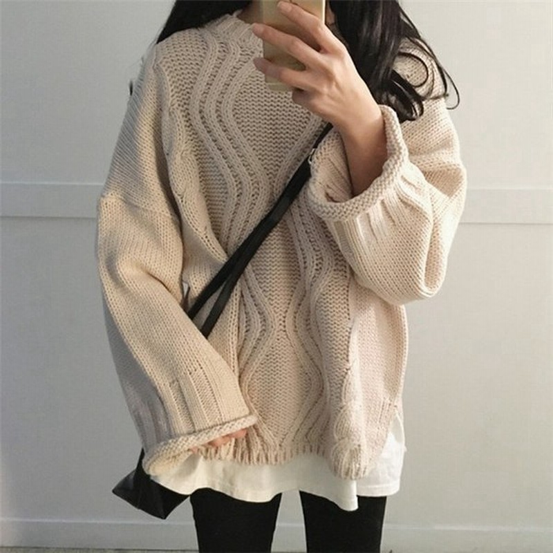 セーター ニットプルオーバー ユルい ローゲージ あったか ざっくり 丈長め フリーサイズ ラウンドネック ニット 女性 レディース トップス プルオ 通販 Lineポイント最大0 5 Get Lineショッピング