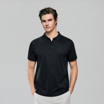 GIORDANO 男裝液氨棉修身短袖POLO衫 Liquid Touch系列